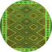 Square Oriental Green Traditional Rug, con1654grn