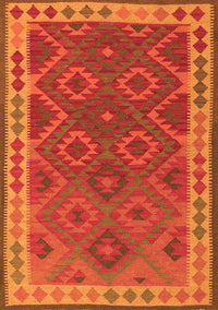 Oriental Orange Traditional Rug, con1654org