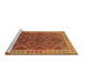 Sideview of Machine Washable Oriental Brown Traditional Rug, wshcon1654brn