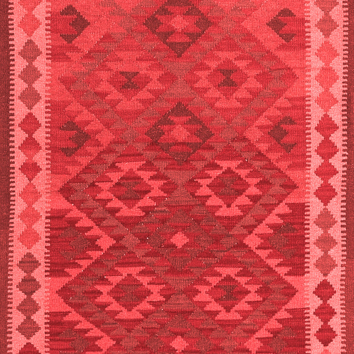 Machine Washable Oriental Red Traditional Rug, wshcon1654red