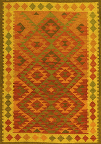 Oriental Yellow Traditional Rug, con1654yw