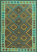 Oriental Turquoise Traditional Rug, con1654turq