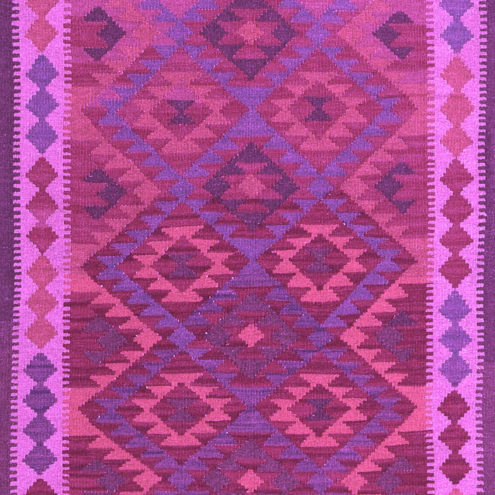 Machine Washable Oriental Purple Traditional Area Rugs, wshcon1654pur