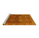 Sideview of Machine Washable Oriental Yellow Traditional Rug, wshcon1655yw