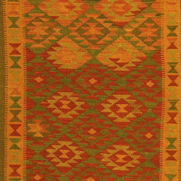 Machine Washable Oriental Yellow Traditional Rug, wshcon1655yw
