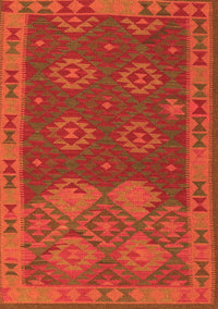 Oriental Orange Traditional Rug, con1655org