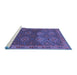 Sideview of Machine Washable Oriental Blue Traditional Rug, wshcon1655blu