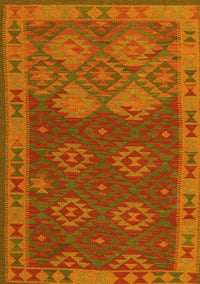 Oriental Yellow Traditional Rug, con1655yw