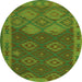 Machine Washable Oriental Green Traditional Area Rugs, wshcon1655grn