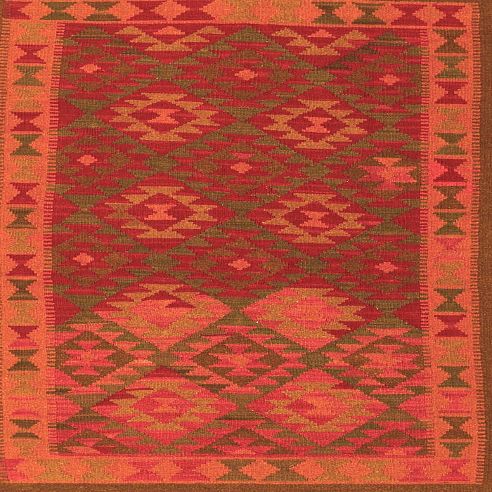 Serging Thickness of Oriental Orange Traditional Rug, con1655org