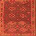 Serging Thickness of Oriental Orange Traditional Rug, con1655org