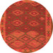 Square Oriental Orange Traditional Rug, con1655org