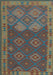 Machine Washable Oriental Light Blue Traditional Rug, wshcon1655lblu