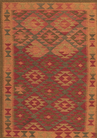 Oriental Brown Traditional Rug, con1655brn