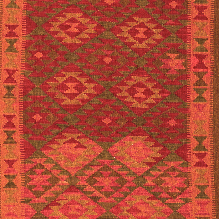Serging Thickness of Machine Washable Oriental Orange Traditional Area Rugs, wshcon1655org