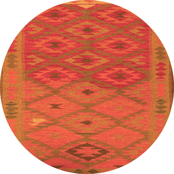 Square Oriental Orange Traditional Rug, con1656org