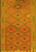 Machine Washable Oriental Yellow Traditional Rug, wshcon1656yw