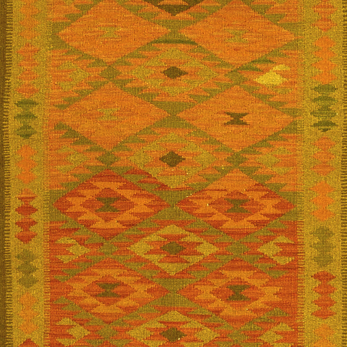 Machine Washable Oriental Yellow Traditional Rug, wshcon1656yw