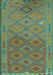 Oriental Turquoise Traditional Rug, con1656turq