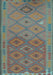 Machine Washable Oriental Light Blue Traditional Rug, wshcon1656lblu