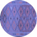 Round Oriental Blue Traditional Rug, con1656blu