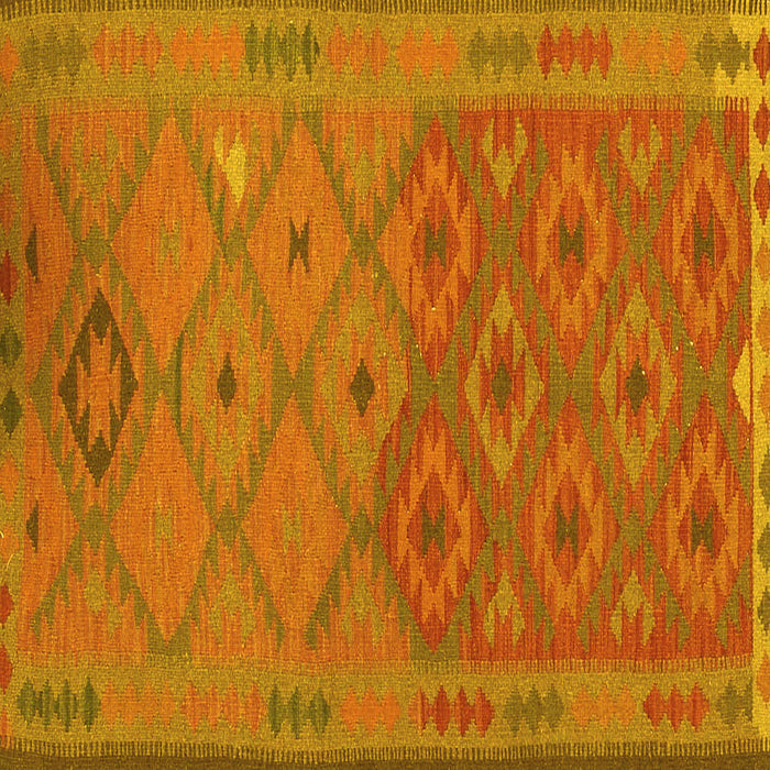 Square Oriental Yellow Traditional Rug, con1656yw