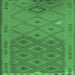 Square Machine Washable Oriental Emerald Green Traditional Area Rugs, wshcon1656emgrn