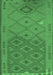 Machine Washable Oriental Emerald Green Traditional Area Rugs, wshcon1656emgrn