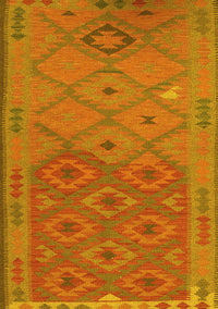 Oriental Yellow Traditional Rug, con1656yw