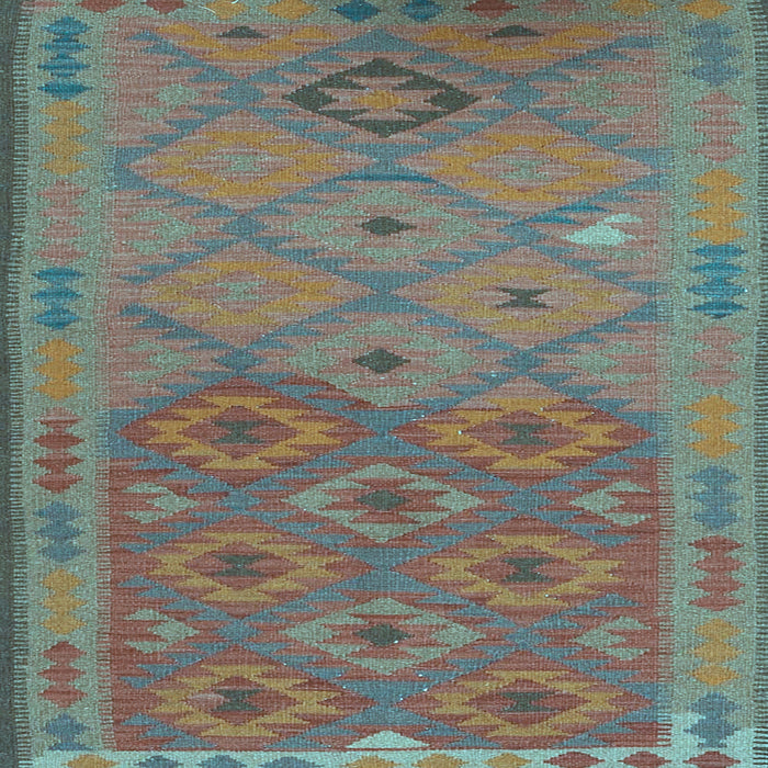 Square Machine Washable Oriental Light Blue Traditional Rug, wshcon1656lblu