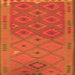 Serging Thickness of Oriental Orange Traditional Rug, con1656org