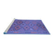 Sideview of Machine Washable Oriental Blue Traditional Rug, wshcon1656blu