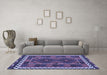 Machine Washable Oriental Blue Traditional Rug in a Living Room, wshcon1657blu