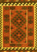 Machine Washable Oriental Yellow Traditional Rug, wshcon1657yw