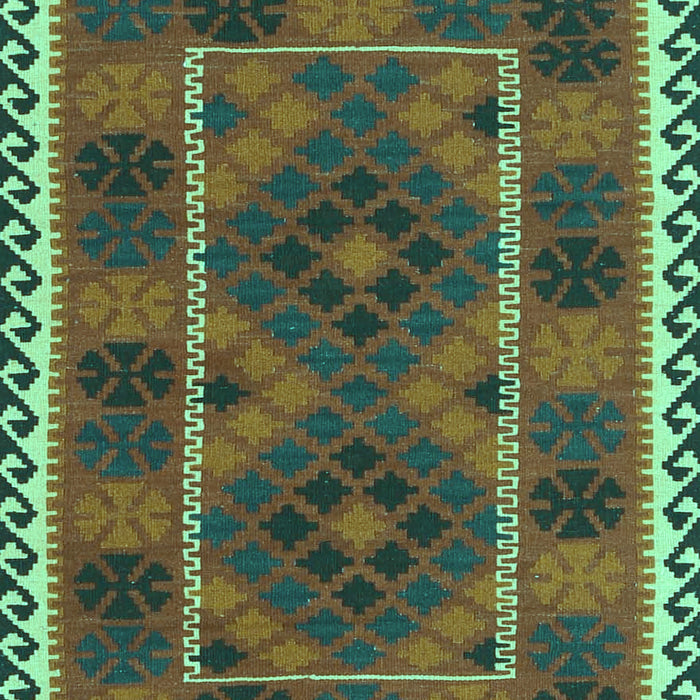 Machine Washable Oriental Turquoise Traditional Area Rugs, wshcon1657turq