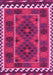 Machine Washable Oriental Pink Traditional Rug, wshcon1657pnk