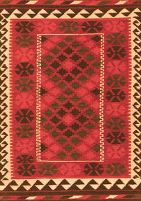 Oriental Orange Traditional Rug, con1657org