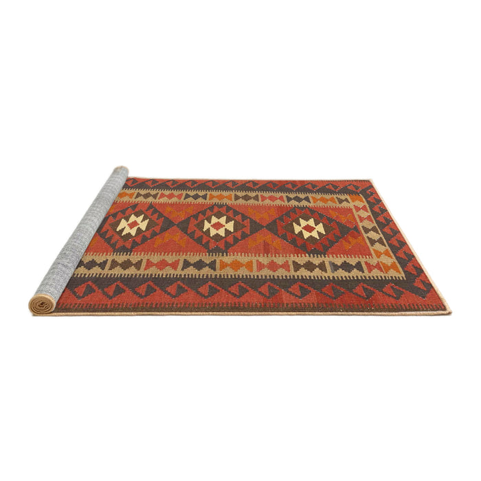 Serging Thickness of Machine Washable Contemporary Light Brown Rug, wshcon1658