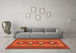 Machine Washable Oriental Orange Traditional Area Rugs in a Living Room, wshcon1658org