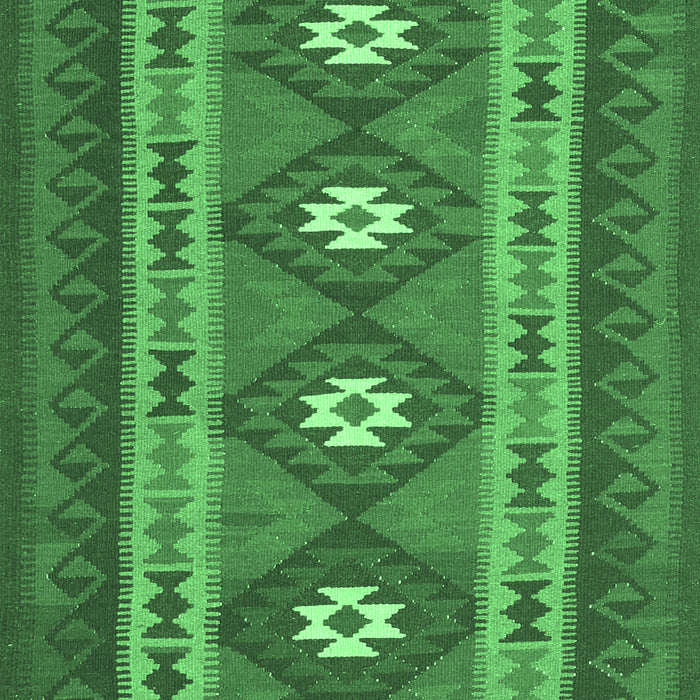 Machine Washable Oriental Emerald Green Traditional Area Rugs, wshcon1658emgrn