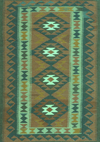 Oriental Turquoise Traditional Rug, con1658turq