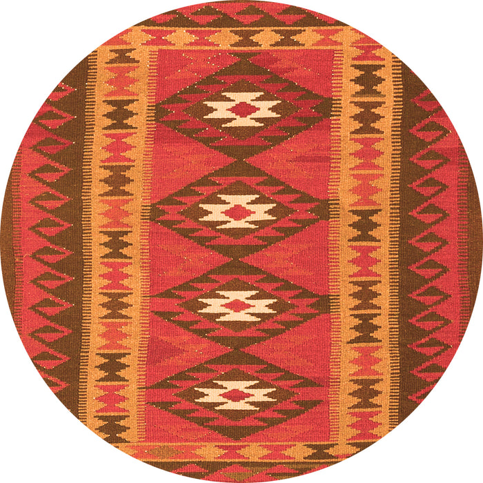 Square Oriental Orange Traditional Rug, con1658org