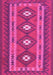 Machine Washable Oriental Pink Traditional Rug, wshcon1658pnk