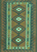 Machine Washable Oriental Turquoise Traditional Area Rugs, wshcon1658turq