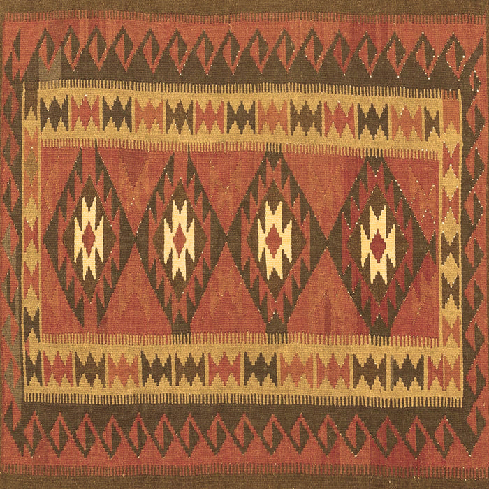Square Oriental Brown Traditional Rug, con1658brn