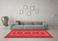 Machine Washable Oriental Red Traditional Rug, wshcon1658red