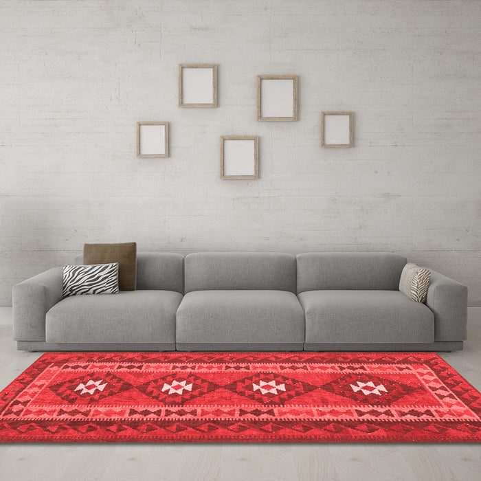 Traditional Red Washable Rugs