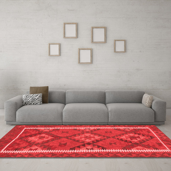 Traditional Red Washable Rugs