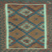 Square Oriental Light Blue Traditional Rug, con1659lblu