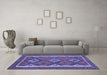 Machine Washable Oriental Blue Traditional Rug in a Living Room, wshcon1659blu